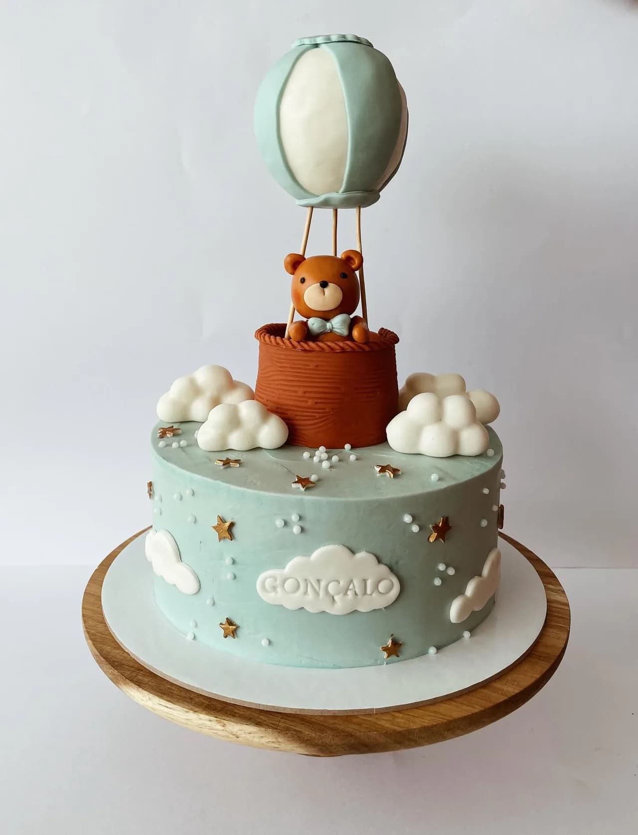 Bolo balão de ar quente